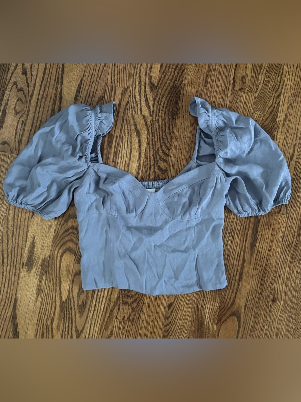 Aritzia Wilfred Novella Short-Sleeve Blouse in Soft Iris – Size Small